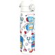 image 1 of Leak Proof Slim Water Bottle, Stainless Steel, 600ml (20oz) | White | Robots | One Size