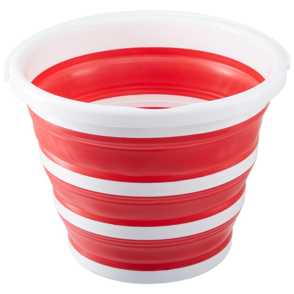 image 1 of Averill Red White Collapsible Bucket