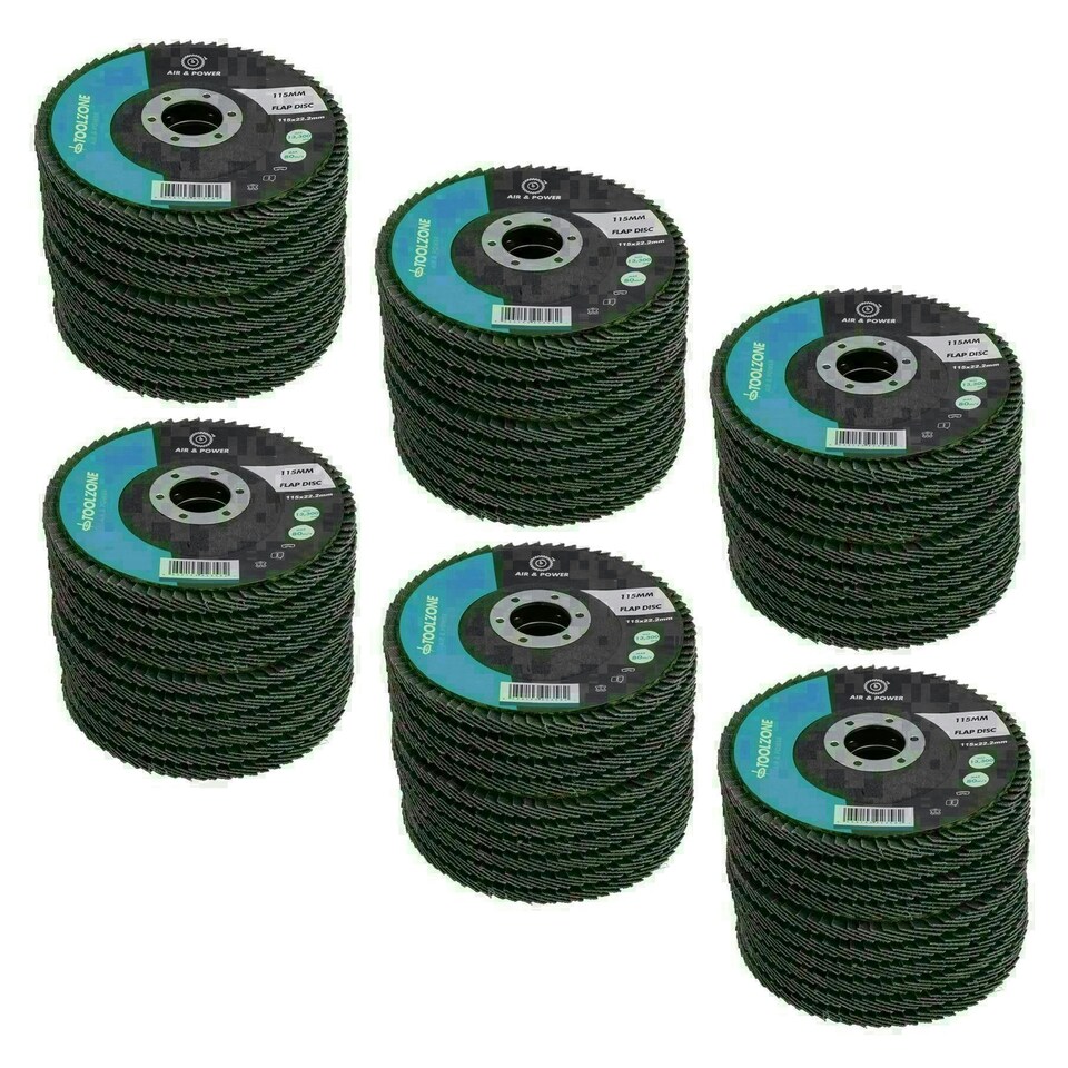 image 1 of 120 Grit Flap Discs Fine Grade Aluminium Oxide Sanding Removal Type 29 60pk