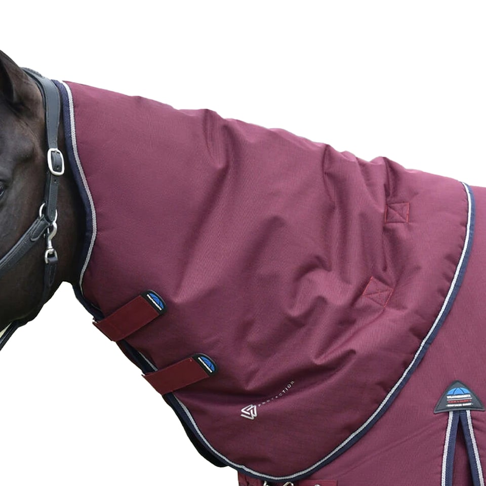 image 1 of Weatherbeeta Comfitec Essential Standard-Neck 220g Horse Turnout Neck Cover | Red | Burgundy | Warmblood | 1