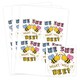 image 1 of What Will it Bee Gender Reveal Square Stickers 95mm - Sheet of 4