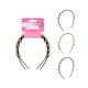 image 1 of Brushworks Zig Zag Headband 3-Pack - Shiny Black, Matte Black, Tortoise Shell | Black | Shiny Black, Matte Black, Tortoise Shell