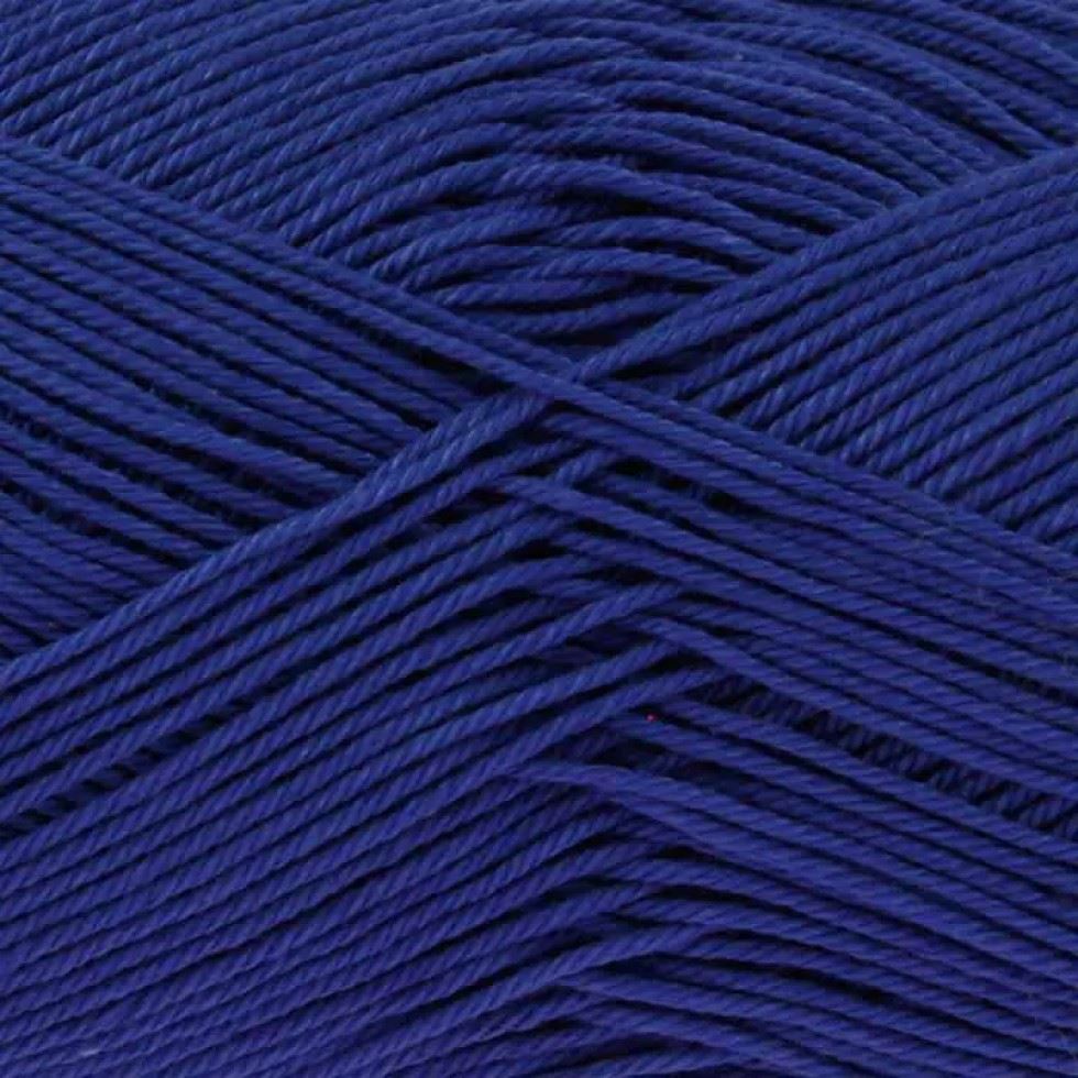 King Cole Blue Giza Cotton 4 Ply Yarn (Value Pack 12 x 50g Balls) For Crochet, Knitting - 158m per ball