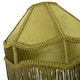 image 3 of Traditional Victorian Empire Lamp Shade in Olive Green Velvet with Long Tassels | Green | 12"