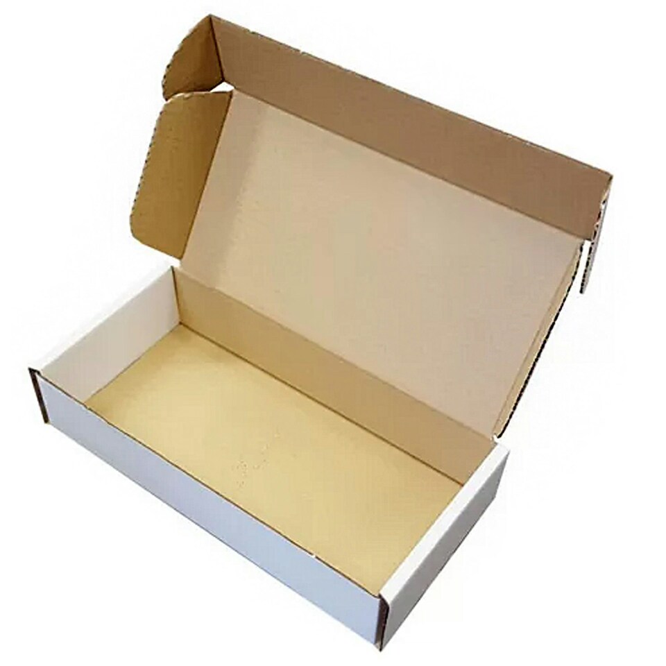 image 1 of 50 x White 12 x 9 x 2.5" (310x234x63mm) Packing Shipping Mailing Postal Strong Single Wall Die Cut Boxes White