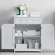 image 2 of Bath Vida Priano 2 Drawer 2 Door Freestanding Bathroom Cabinet, White