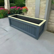 Kent Garden Planter (Painted Planter - Choice of Colours Available) - Pressure Treated Wood - L210 x W50 x H50 cm | Multi