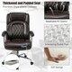 image 5 of COSTWAY Big & Tall Office Chair Adjustable Executive Chair Brown