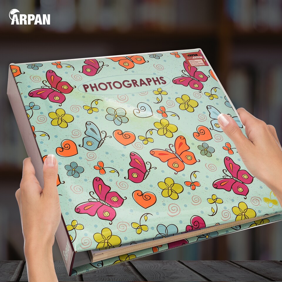 image 1 of ARPAN Extra-Large 3-Ring Binder Self Adhesive Photo Album – 20 Sheets / 40 Sides – Sticky Page Scrapbook Memory Album for Photos, Keepsakes & Special Occasions