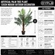 image 9 of Artificial Palm Tree Plant 100cm Indoor Outdoor Decoration | Green