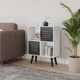image 3 of White 4-Cube Storage Unit with 2 Metal Doors and Legs | Black | Black & Black | 1