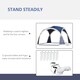 image 6 of Outsunny Outdoor Gazebo Event Dome Shelter Party Tent for Garden Cream and Blue