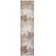 image 1 of KUKOON Greige Distressed Abstract Runner Rug 60cm x 240cm