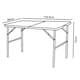 image 2 of 4ft Black Rattan Design Folding Table Outdoor Portable Carry Handle Garden Patio | Black | Black | 4ft table | 1
