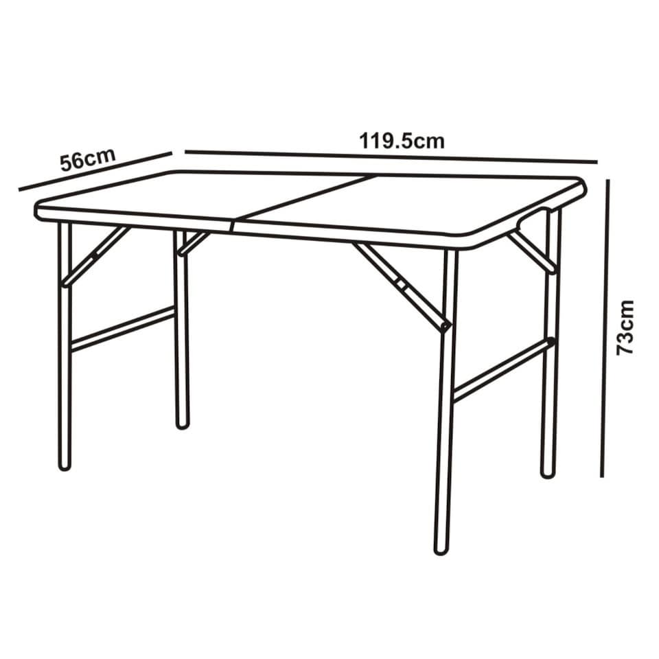 image 1 of 4ft Black Rattan Design Folding Table Outdoor Portable Carry Handle Garden Patio | Black | Black | 4ft table | 1