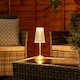 image 1 of ValueLights Allie Dimmable Polished Gold Table Lamp with Clear Tapered Shade and SMD LED Integrated LED .2W Warm White 3000K Bulb