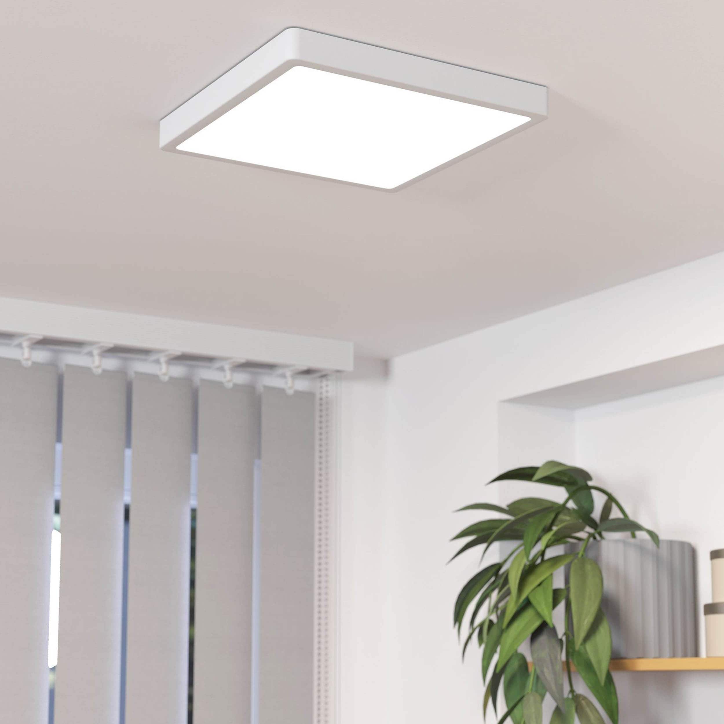 Eglo Fueva 6 Ultra-Slim White Square LED Ceiling Light WBS
