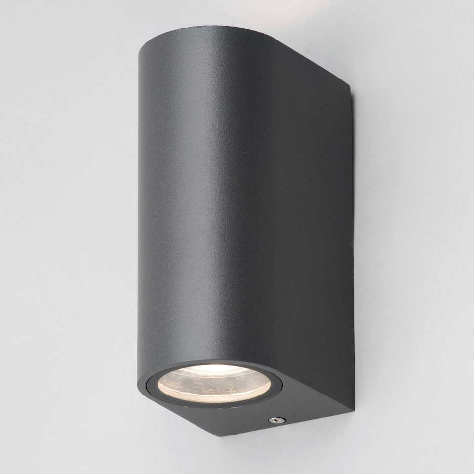 image 1 of BHS Smithe Outdoor Up and Down Wall Light, Black
