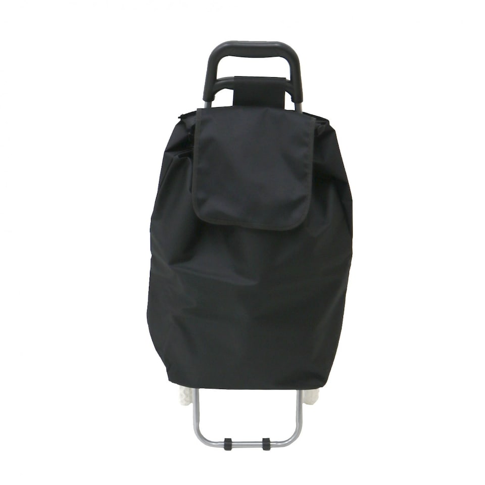image 1 of 2 Wheel Folding Shopping Trolley Bag Cart Market Laundry | Black
