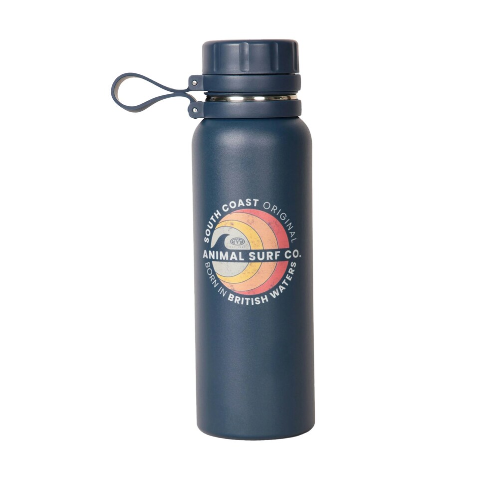 Animal Logo 650ml Drink Flask - Navy - One Size
