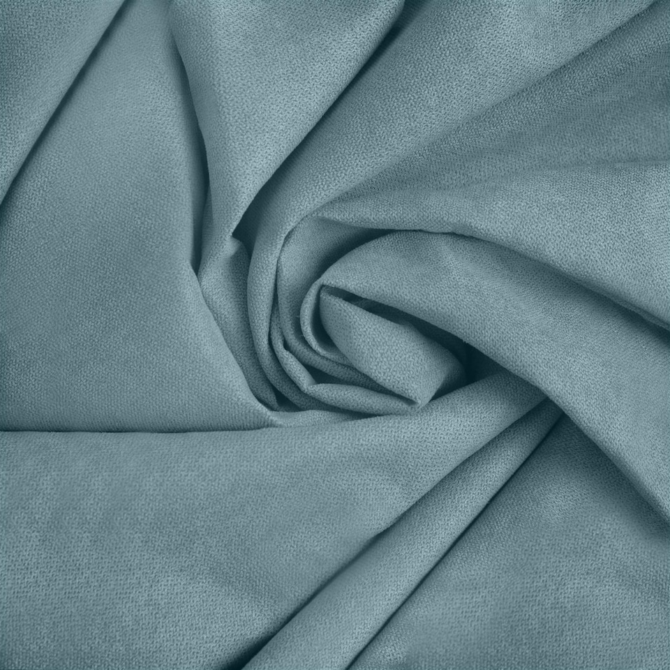 image 1 of Velvet Chenille Eyelet Curtains Ready Made Pair - 142cm x 137cm - Teal