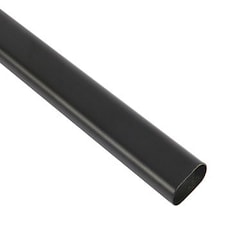FittingsCo, 3 Metre Matt Black Oval Wardrobe Rail, Aluminium Hanging Rail Pack of 10