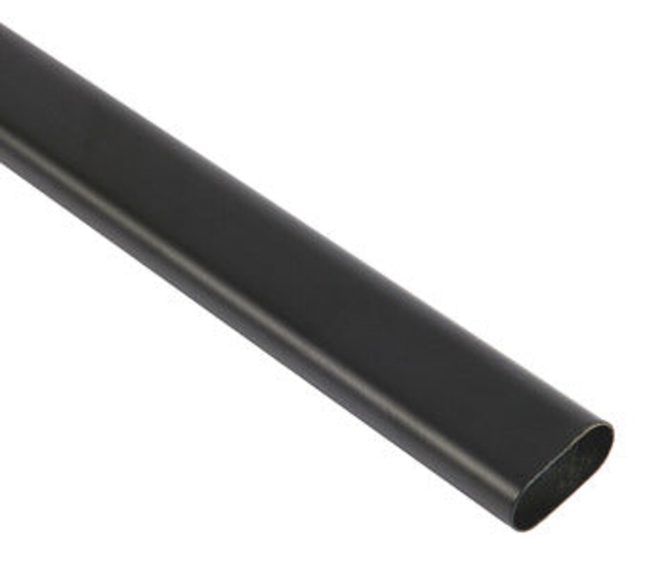 FittingsCo, 3 Metre Matt Black Oval Wardrobe Rail, Aluminium Hanging Rail Pack of 10