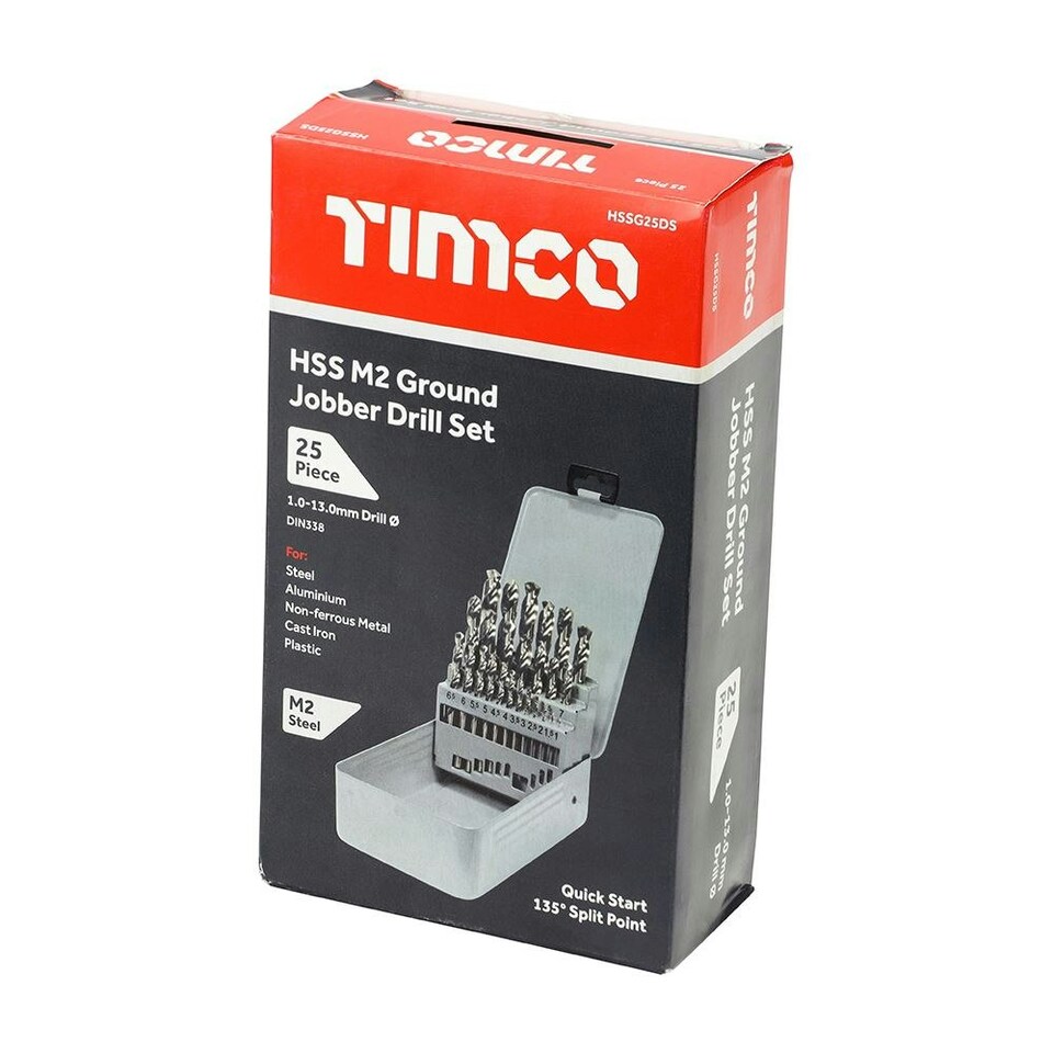 image 1 of Timco - Ground Jobber Drills Set - HSS (Size 25pcs - 25 Pieces)