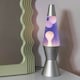image 3 of ValueLights Razzo Lava lamp Clear Silver Illuminated Decoration and Integrated LED 1W Bulb