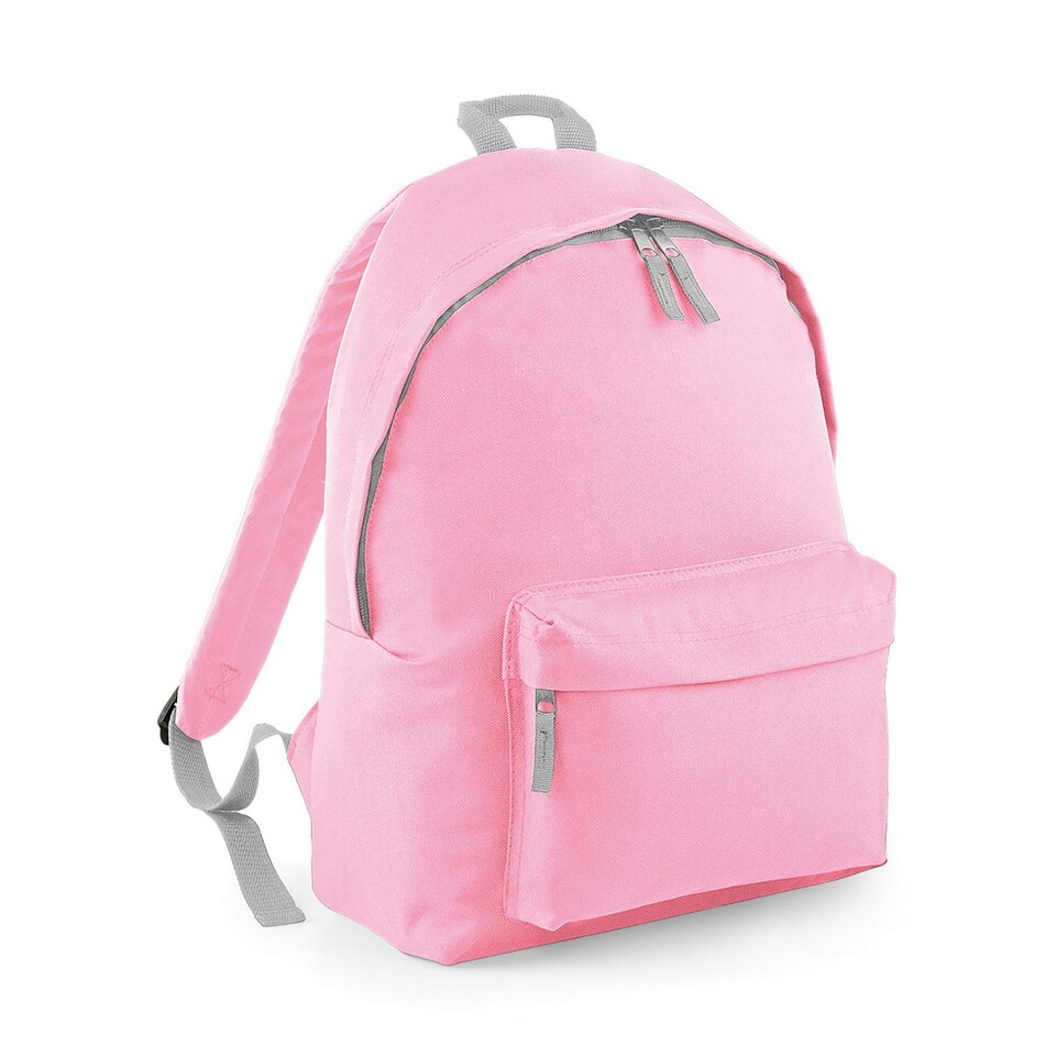 Beechfield Childrens Junior Fashion Backpack Bags / Rucksack / School - Classic Pink/ Light Grey - One Size Pink