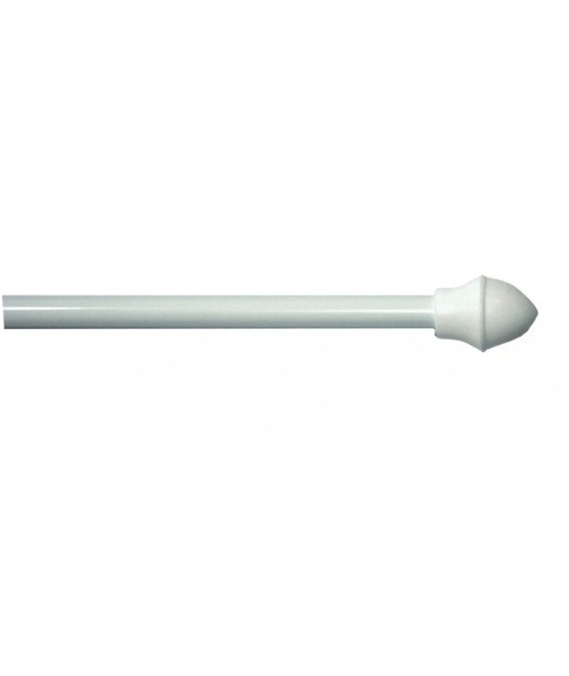 White Cafe Curtain Rod 55 - 85cm | White | White