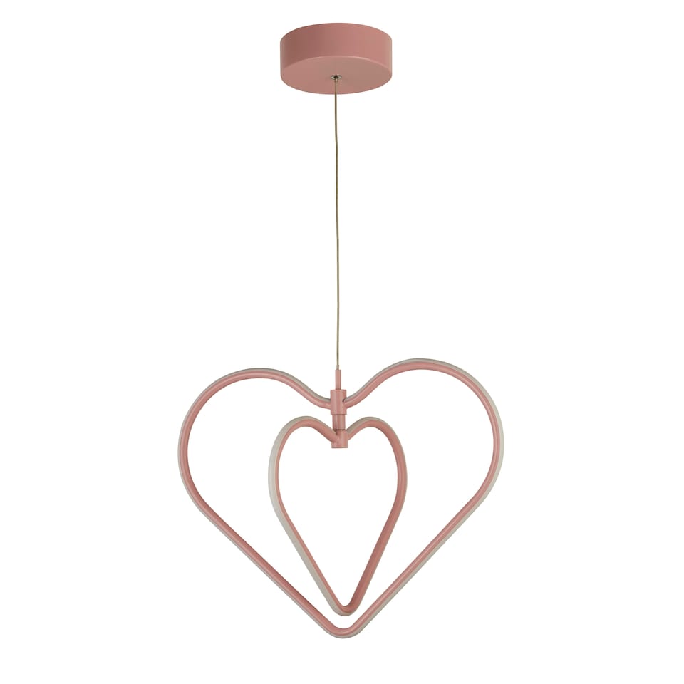 image 1 of Blush Double Heart Led Pendant