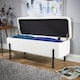 image 1 of Storage Ottoman Seat Velvet Metal Legs Compact Space Saving Home Furniture