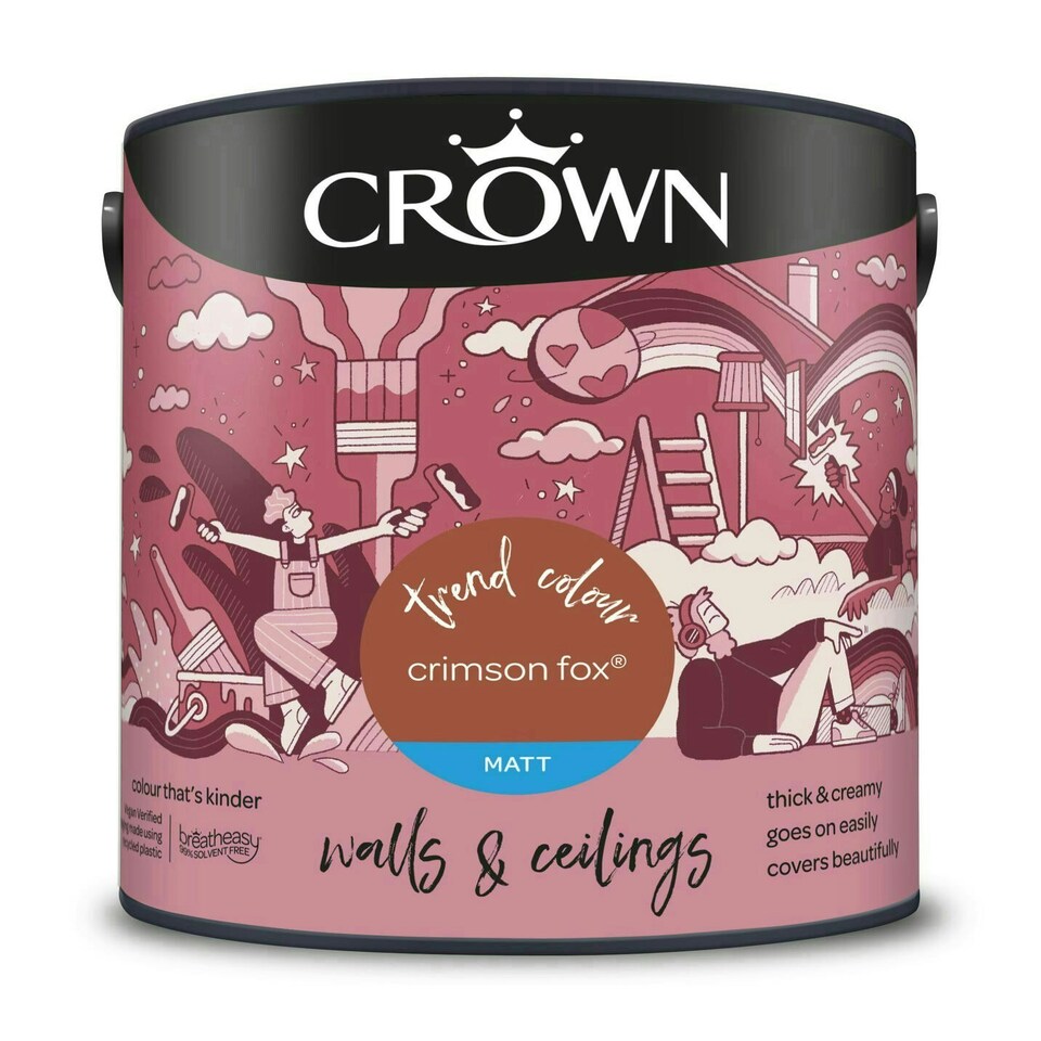 image 1 of Crown Matt Emulsion Crimson Fox 2.5L