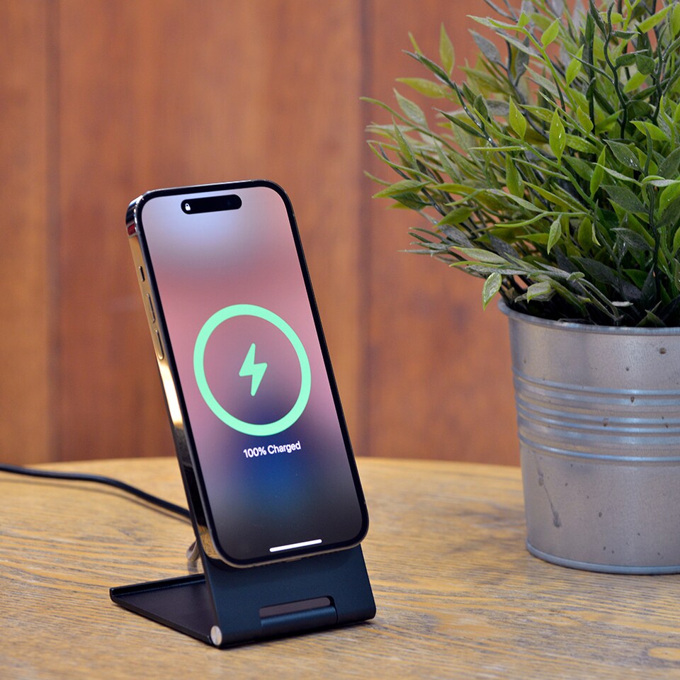 image 1 of Energizer 15W QI Wireless Stand Aluminium Black