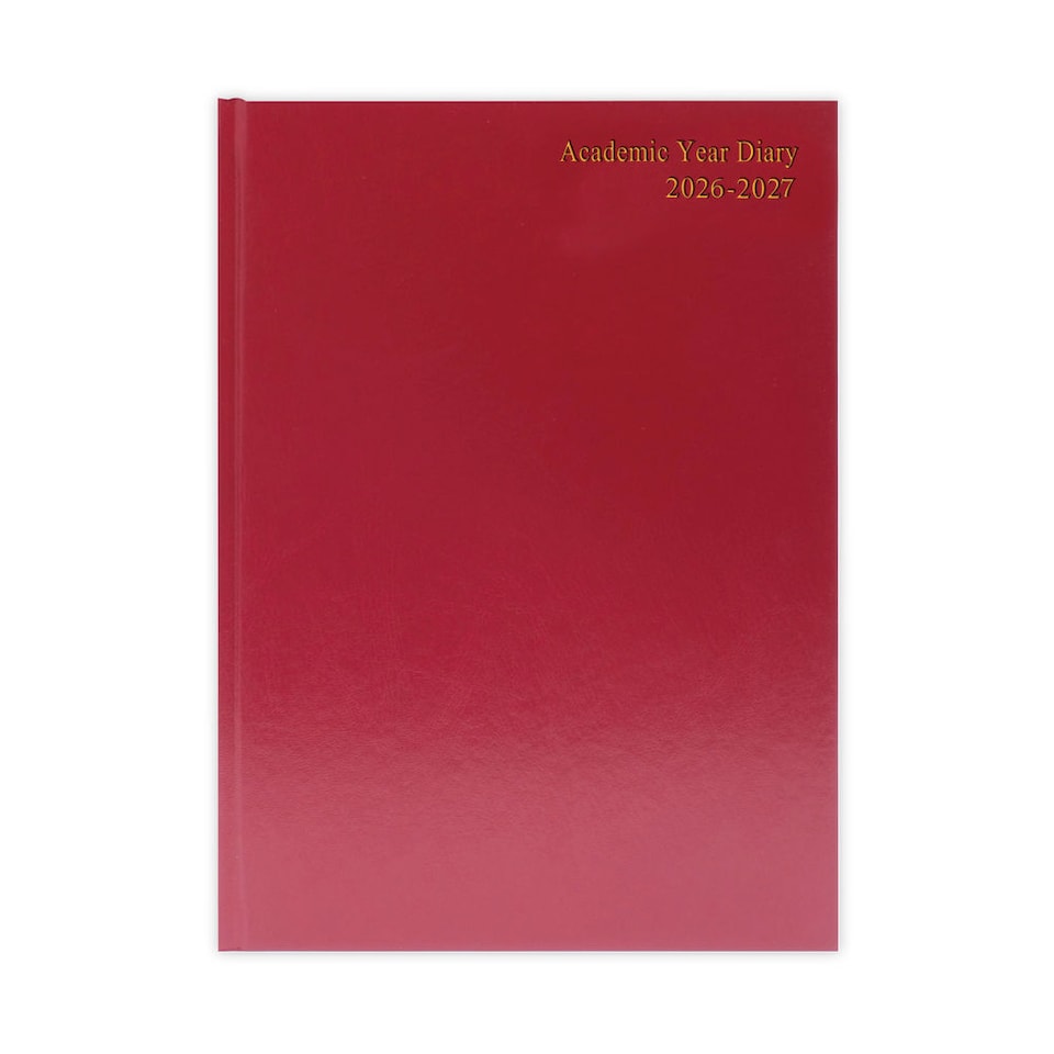 image 1 of Janrax 2026-2027 A5 Day Per Page Burgundy Academic Diary