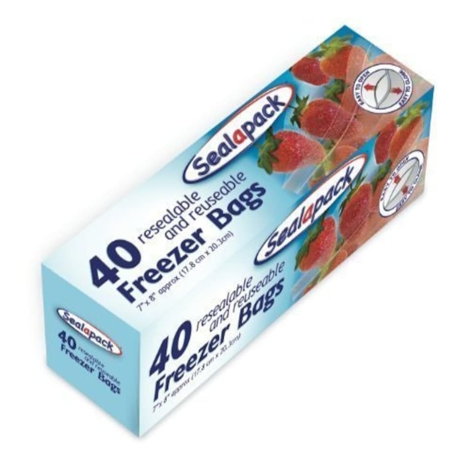 image 1 of Freezer Bags 40pk 178 x 203mm