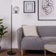 image 2 of ValueLights Clarke Matte Black Floor Lamp and Bulb