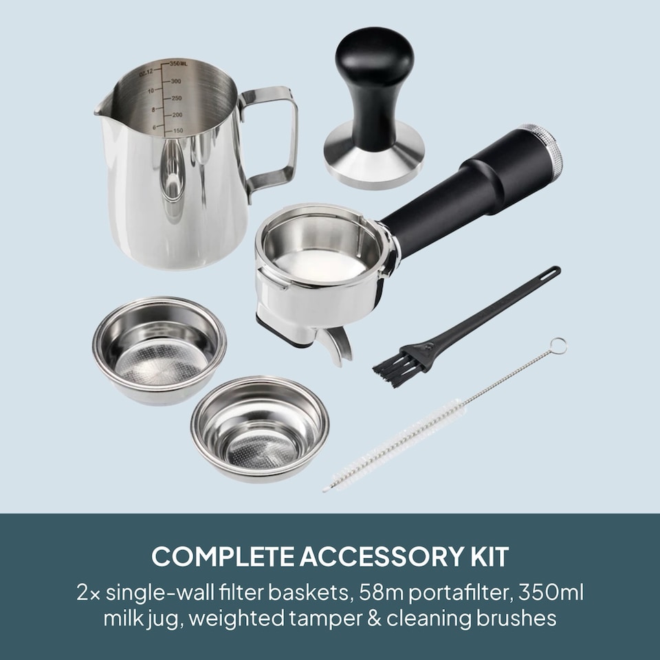 image 1 of Cooks Professional Bean-To-Cup Espresso Coffee Machine with Grinder, Steam Wand & Accessories | Black