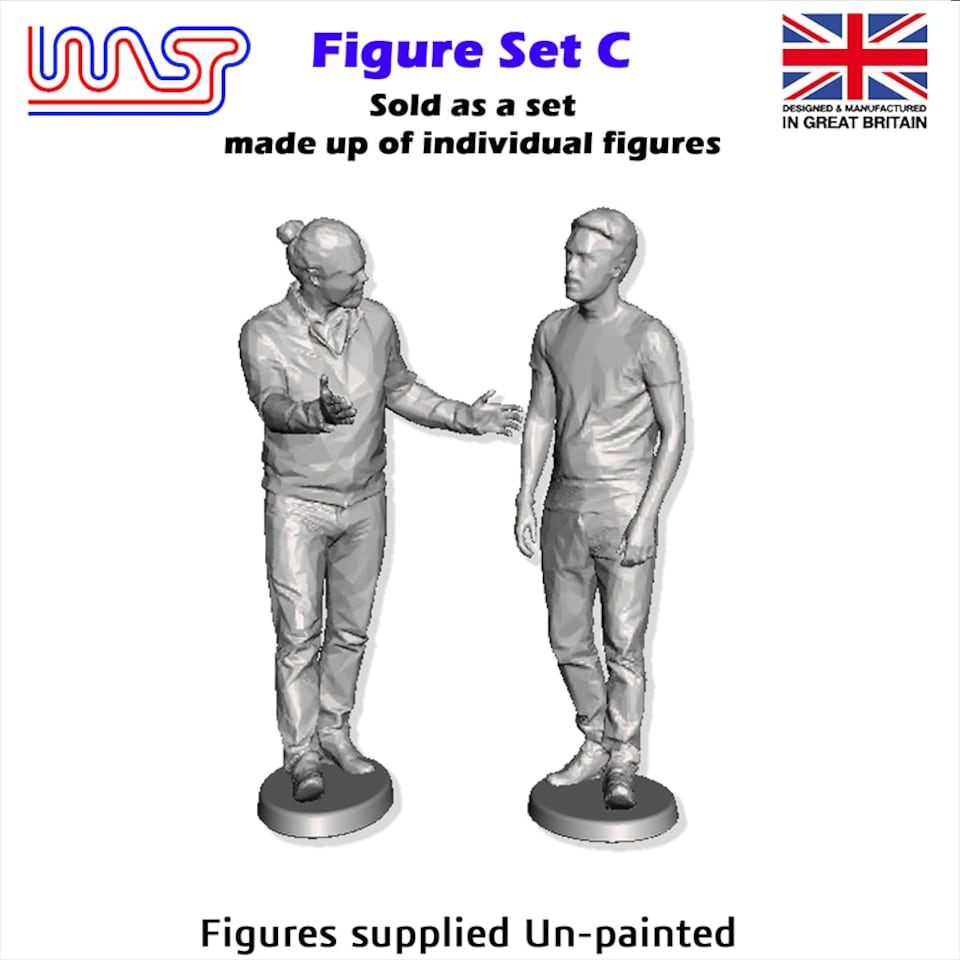 Trackside Figure Scenery Display Set C 3 New 1:32 Scale WASP