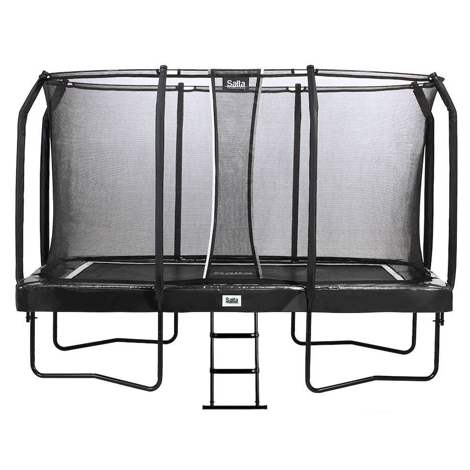 image 1 of 12ft x 7ft Salta Green Rectangular First Class Trampoline with Enclosure