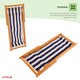 image 5 of Oypla Traditional Folding Hardwood Garden Beach Deck Chairs Deckchairs Blue