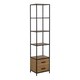 image 1 of Seaford Bookcase with 2 Drawers and 3 Shelves in Black & Oak