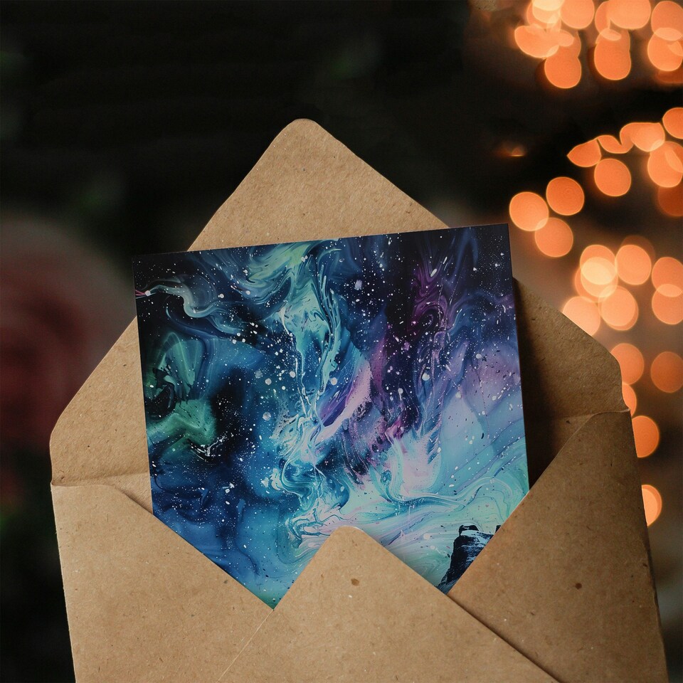 image 1 of Aurora Borealis Northern Lights Him Her Birthday Card