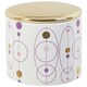 image 2 of Interiors By Premier Dolomite Cotton Ball Canister,White Glazed Holder,Bathroom Cotton Ball Container With Golden Airtight Lid
