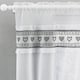 image 2 of Tyrone Textiles Lucy Embroidered Heart Kitchen Window Set Curtain Pair with Frill Edging and Matching Tie Backs (Black,48"(122cm))
