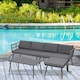 image 9 of Groundlevel The Hamilton 4 Piece Outdoor Furniture Set Outdoor Patio Sofa And Table