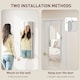 image 6 of HOMCOM Door Hanging or Wall Mounted Jewellery Cabinet w/ Mirror Pink Lining 