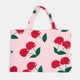image 3 of OHS Cherry Print Microfibre Quick Dry Spa Bath Beach Chair Cover Towel Bag Pink