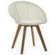 image 1 of Interiors by Premier White Rattan Indoor chair with Wood legs Finish, Artistic Faux Chair for Living Room, Outdoor Chair